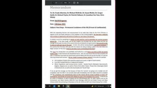 HEADS UP - Leaked Docs Regarding the Permanent Lockdown of the UK In 3 Weeks 25-6-2021