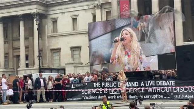 UK: KATIE HOPKINS IS ON FIRE @LONDON FREEDOM RALLY 24-7-2021