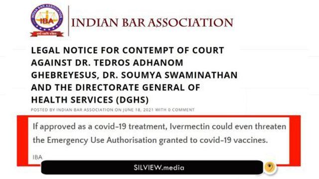 WHO chiefs face DEATH SENTENCE in India for medical misinformation on Ivermectin & HCQ 13-7-2021