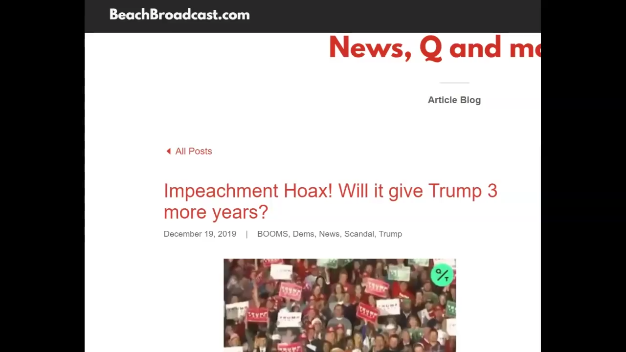 2019.11.19 Impeachment Hoax...Will Trump get 3 more Years? 19-12-2019