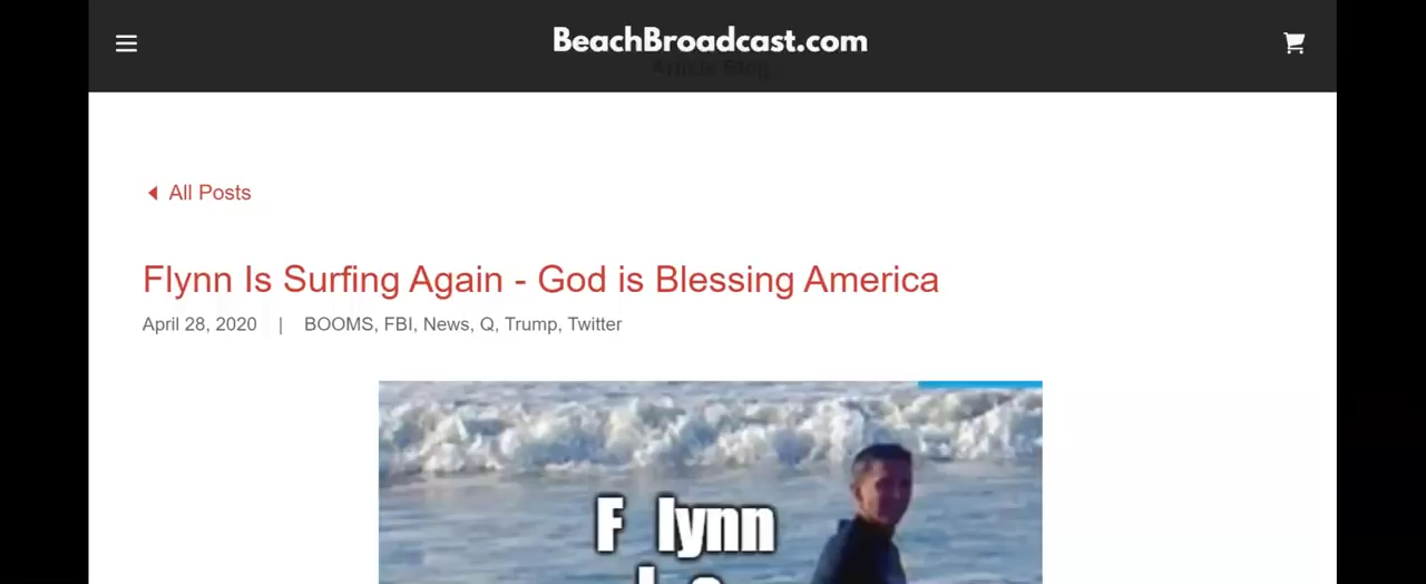 Flynn Is Surfing Again! God is Blessing America! Had to take down prior vid! 28-4-2020