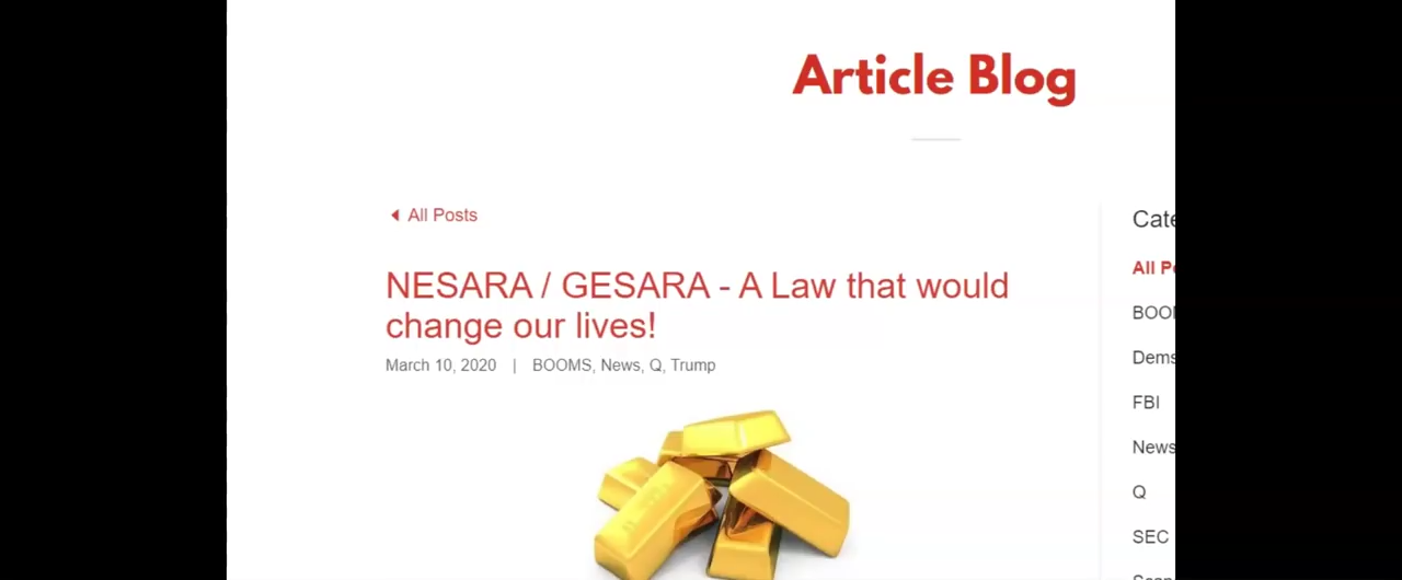 GESARA / NESARA is it happening now? A Law that would change our Lives! 10-3-2020