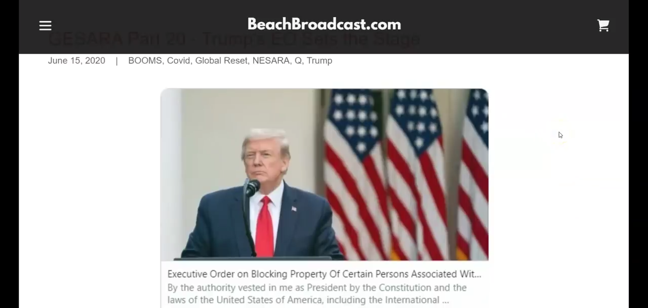 GESARA Part 20 - Trump's EO Sets the Stage 15-6-2020