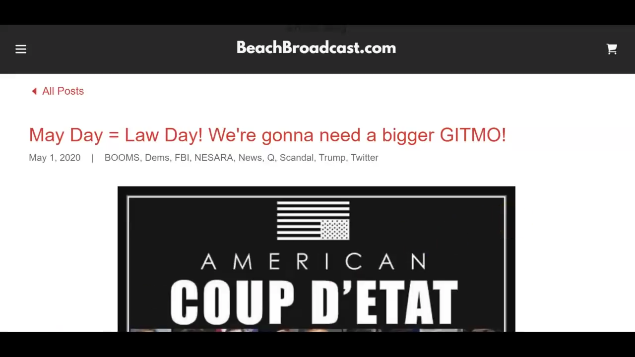 May Day = Law Day! Q Confirms Comey is going Down! We're gonna need a bigger GITMO! 1-5-2020