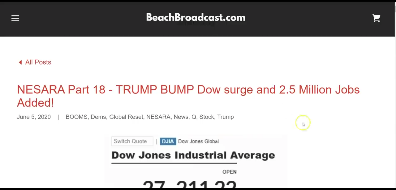 NESARA Part 18 - TRUMP BUMP Dow surge and 2.5 Million Jobs Added! 5-6-2020