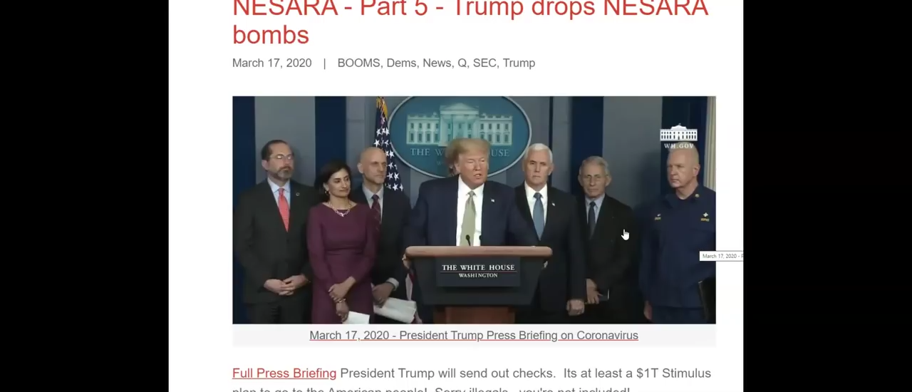 NESARA - Part 5 - Trump Drops NESARA Bombs 17-3-2020