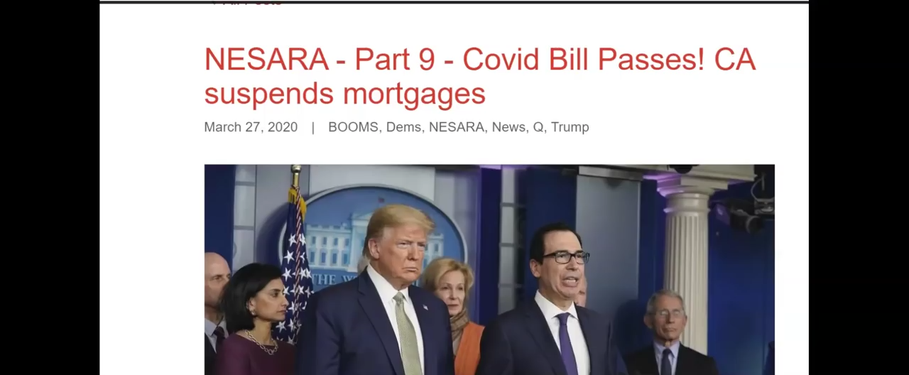 NESARA - Part 9 - Covid Bill Passes! CA suspends mortgages 27-3-2020