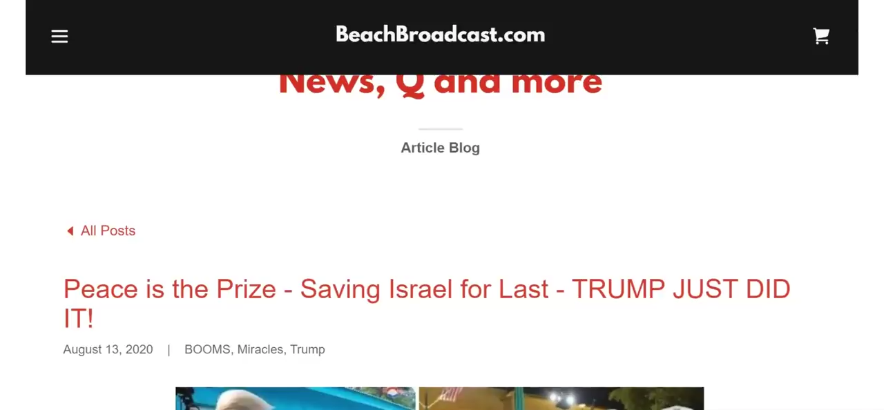 Peace is the Prize - Saving Israel for Last - TRUMP JUST DID IT! 13-8-2020