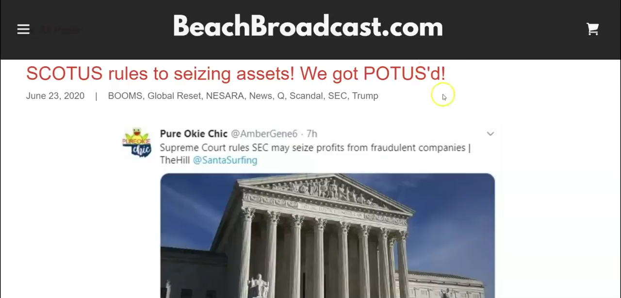 SCOTUS rules to seizing assets! We got POTUS'd! 23-6-2020