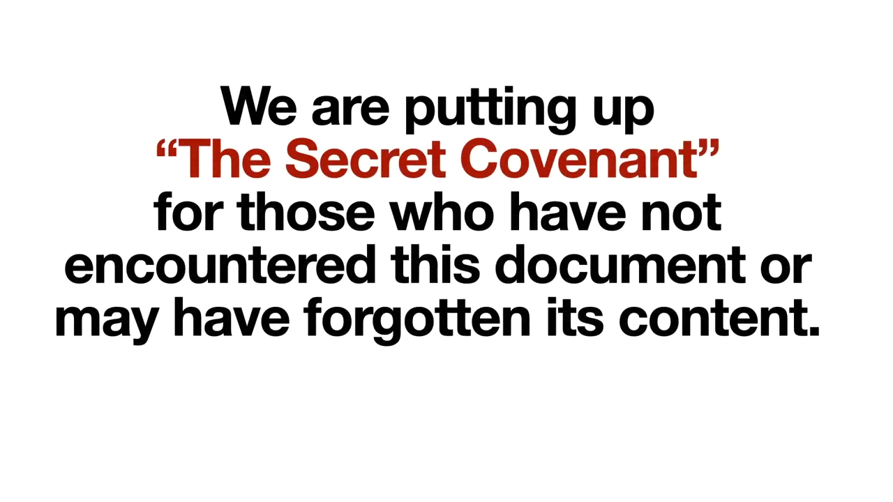 The Secret Covenant Unveiled 13-8-2020