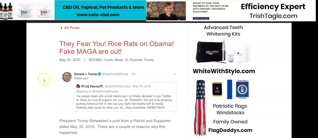 They Fear You! Susan Rice Rats on Obama! Fake MAGA are out! 20-5-2020