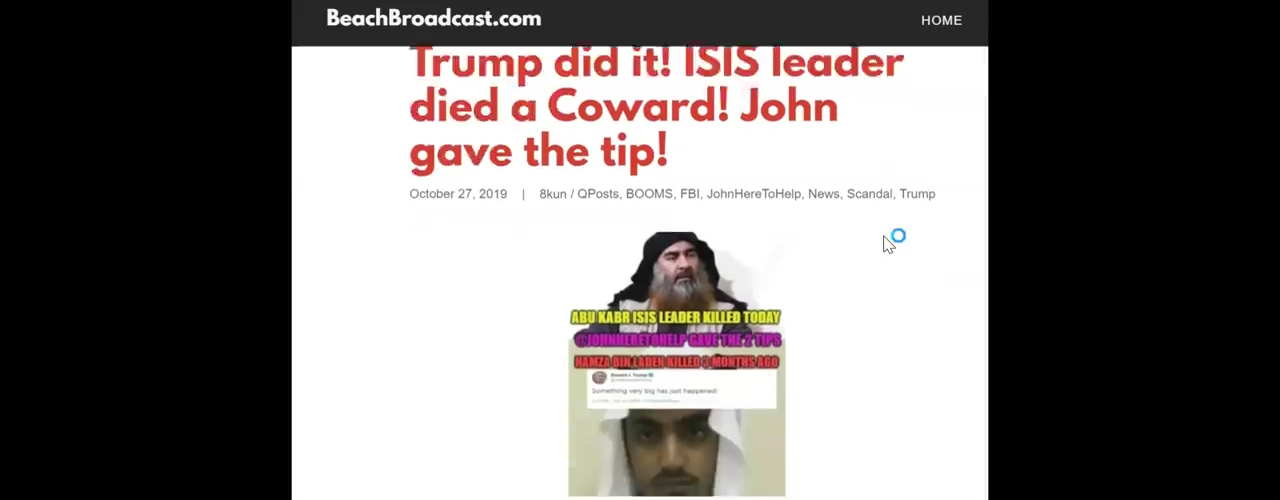 Trump did it again!!! ISIS leader died a coward! 28-10-2019