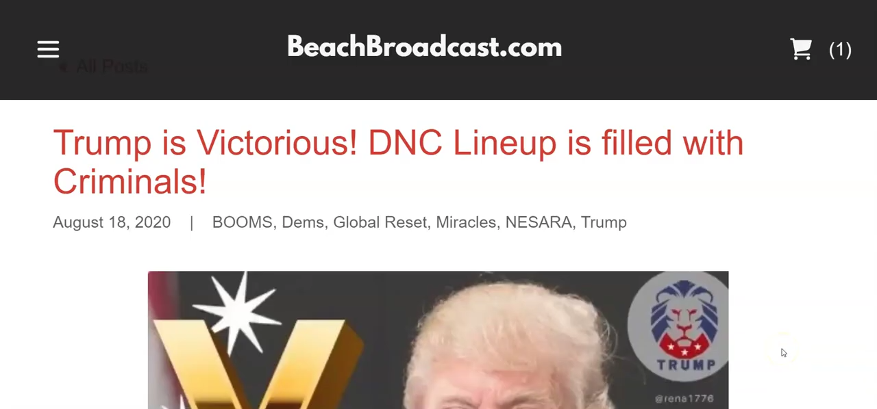 Trump is Victorious! DNC Lineup is filled with Criminals! Operation Warpspeed! 18-8-2020