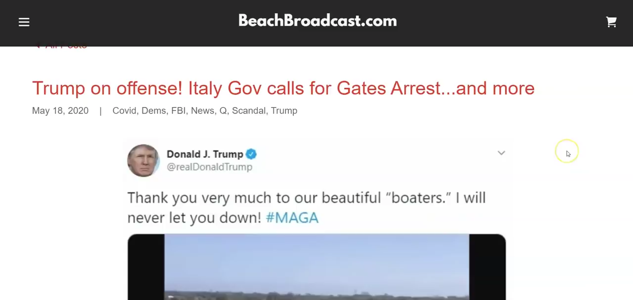 Trump on offense! "BOATERS" - Italy Gov calls for Gates Arrest...and more 18-5-2020