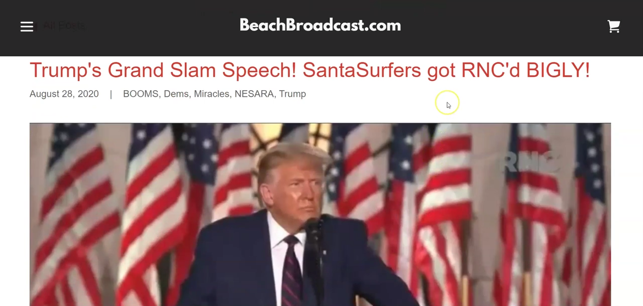 Trump's Grand Slam Speech! Santa Surfers got RNC'd BIGLY! 28-8-202