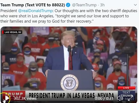 9/13/2020 Trump Las Vegas Rally Clip on Police Officers that were shot 13-9-2020