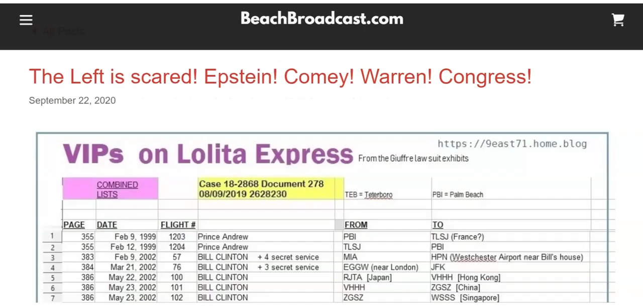 The Left is scared! Epstein! Comey! Warren! Congress! Pelosi is fuming!