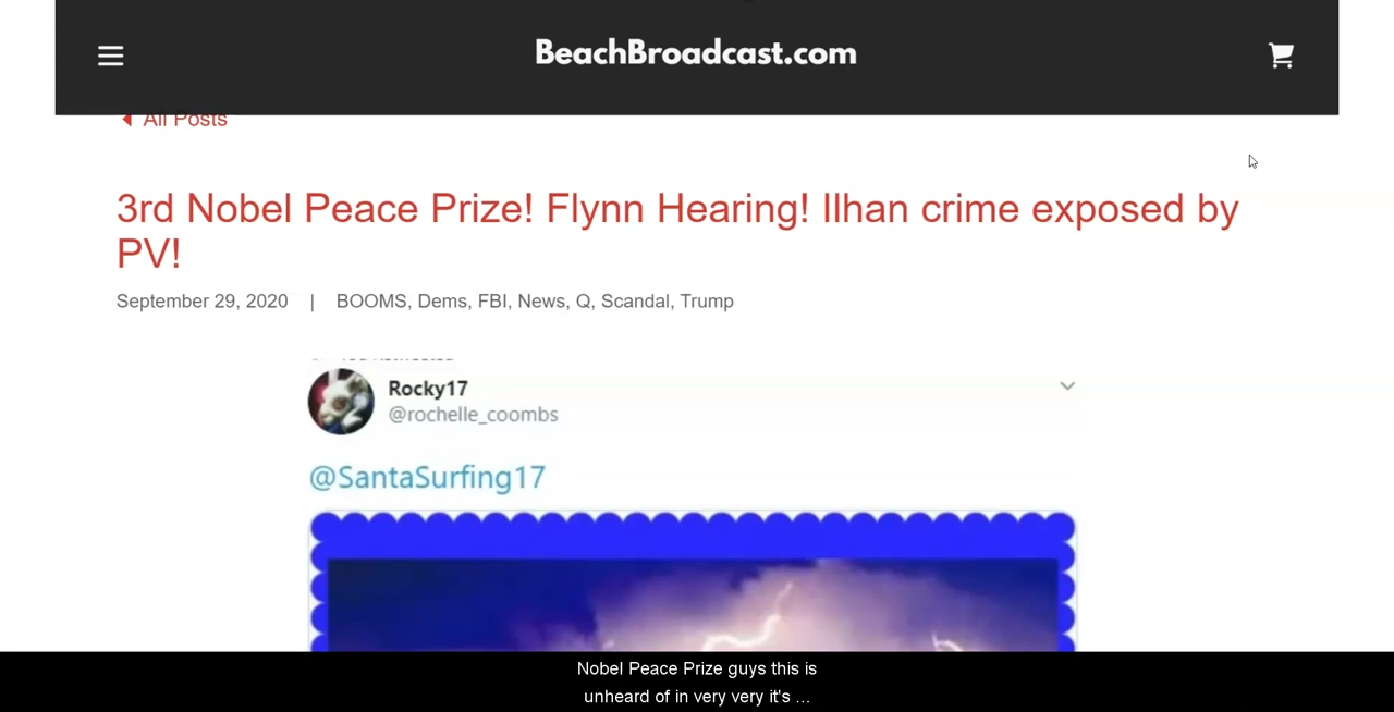 Trump 3rd Nobel Peace Prize! Flynn Hearing! Ilhan crime exposed by PV! CF Exposed by Q 29-9-2020