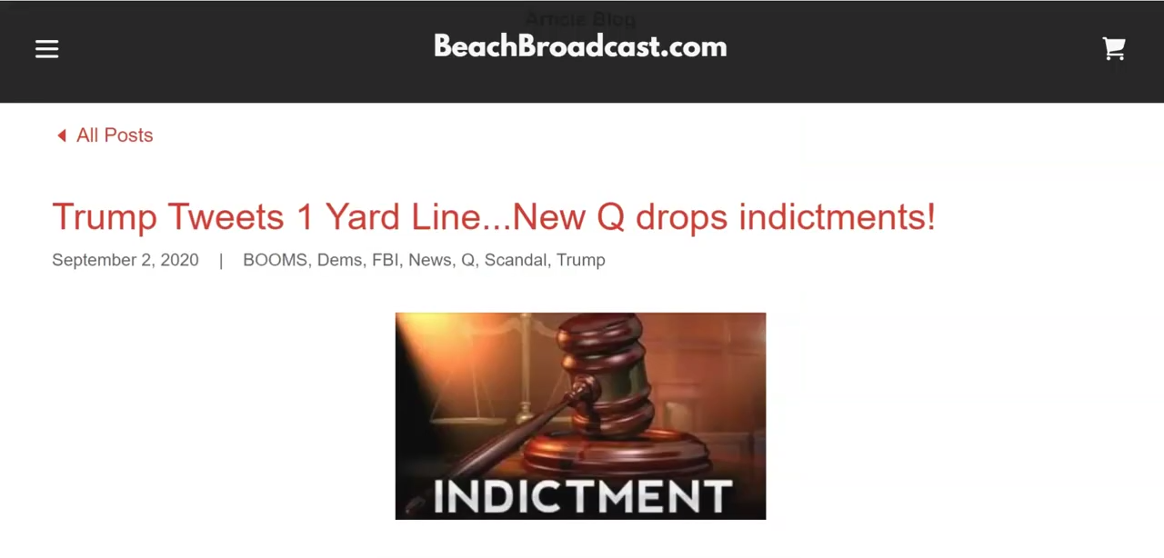 Trump Tweets 1 Yard Line...New Q drops indictments! 2-9-2020