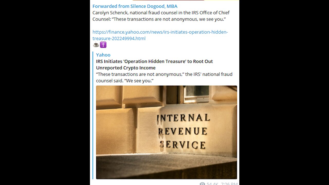 3/9/2021 - IRS Investigating Fraud! 9-3-2021