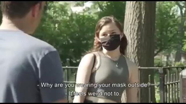 Why are people wearing masks outside survey? Humans are supposed to be intelligent 15-6-2021