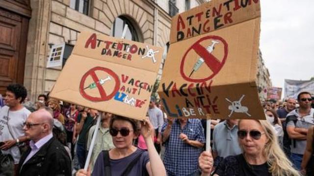 Massive Protests In Paris France Over Vaccine Mandate / Passports 18-7-2021