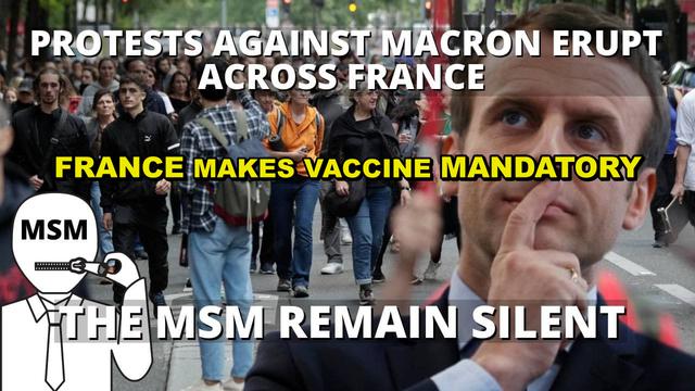 VACCINATIONS MANDATORY IN FRANCE - CANADA / USA TO FOLLOW IN OCTOBER - AUSTRALIA THE FIRST TO FALL 15-7-2021