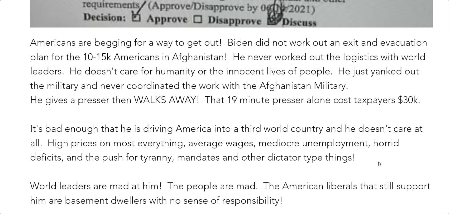 8/18/2021- Biden's evil plot! He doesn't care about Americans or humanity! Dems regret! 18-8-2021