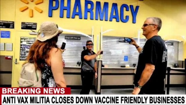 Citizen Police Force SHUTS DOWN Pro-Vaccine Businesses 21-8-2021