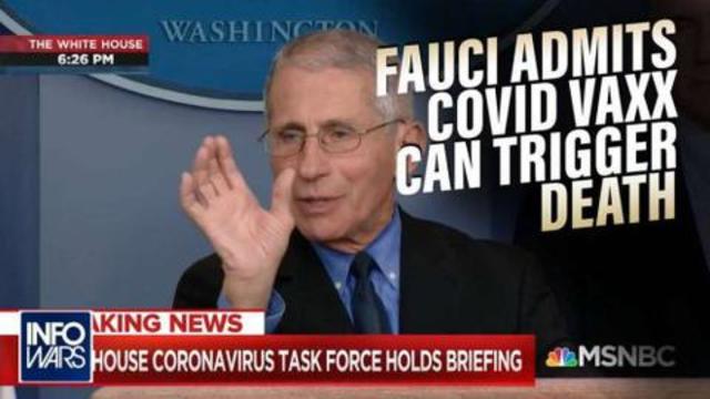 SMOKING GUN - Satanist Fauci Admits COVID Vaccines Can Trigger Death 27-8-2021