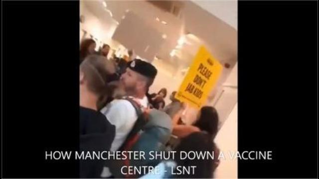 VACCINE CENTRE SHUT DOWN BY THE PEOPLE IN MANCHESTER 21-8-2021