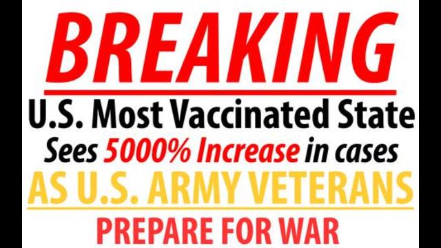 BREAKING: MOST VACCINATED STATE (VT) 5000% INCREASE IN CASES - U.S. VETS PREPARE FOR WAR WOWWWW 23-9-2021