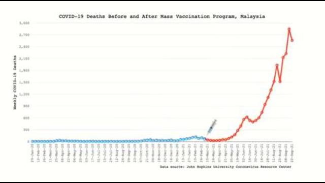 Country by country death chart before and after the vax rollout started - makes the GENOCIDE obvious 29-9-2021