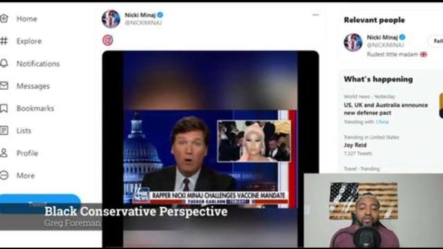 Nicki Minaj SILENCED By Twitter As Socialists Explode Over Her Endorsing Tucker Carlson's Message 17-9-2021