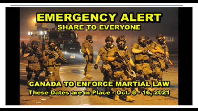 EMERGENCY BROADCAST !! MARTIAL LAW TO BE IMPLEMENTED BETWEEN OCT. 8-16 - SHARE TO EVERYONE !! 2-10-2021