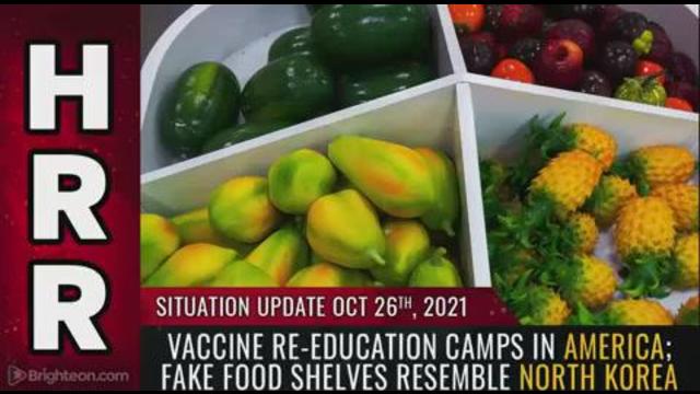 Situation Update, Oct 26, 2021 - Vaccine re-education camps in America; fake food shelves resemble.. 26-10-2021