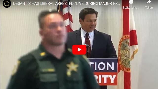 DESANTIS HAS LIBERAL ARRESTED *LIVE DURING MAJOR PRESS CONFERENCE ! ! 3-11-2021