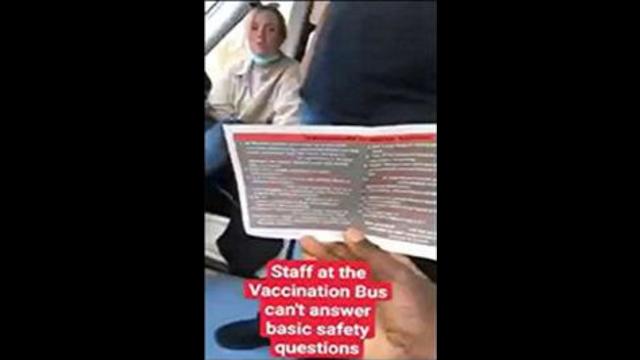 Guy Drops Many Truth Bombs to The Brixton Vaccine Bus Staff (England) 16-8-2021