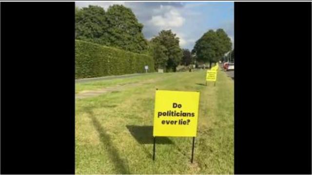 Roadside Yellow boards - Crew Cheshire UK 1-11-2021