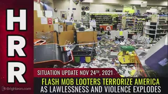 Situation Update, Nov 24, 2021 - Flash mob LOOTERS terrorize America as lawlessness and violence... 24-11-2021