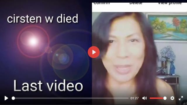 Cirsten w last video message 9-1-2022