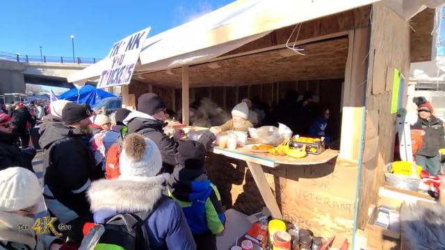 Canada Makeshift restaurant built amidst downtown freedom convoy protest 5-2-2022