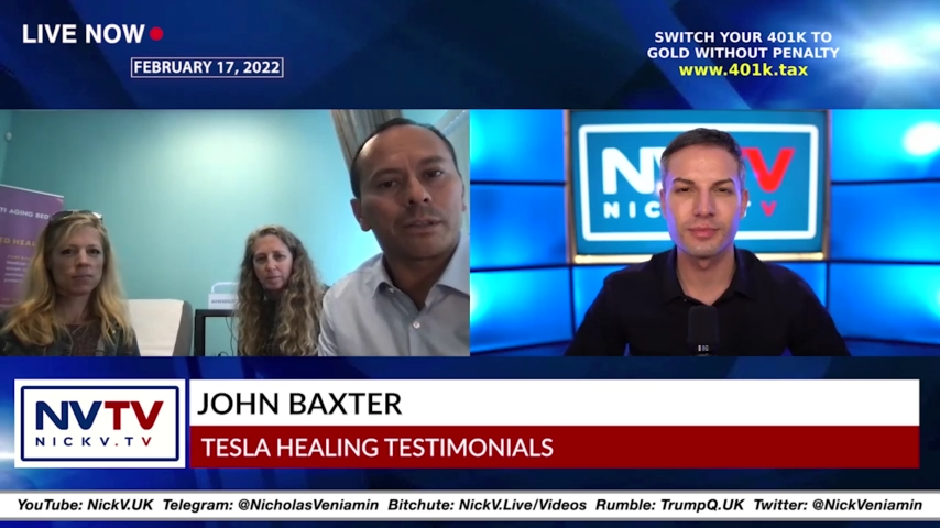 John Baxter Introduces Tesla Healing Testimonials with Nicholas Veniamin 17-2-2022