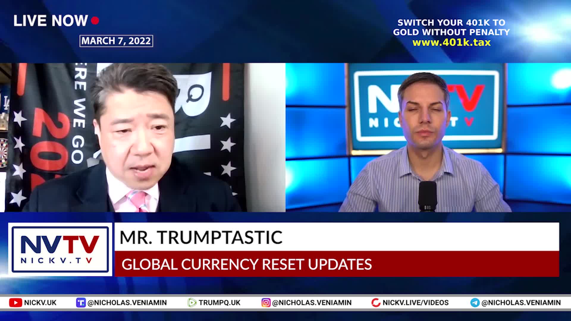 Mr. Trumptastic Discusses Global Currency Reset Updates with Nicholas Veniamin 7-3-2022