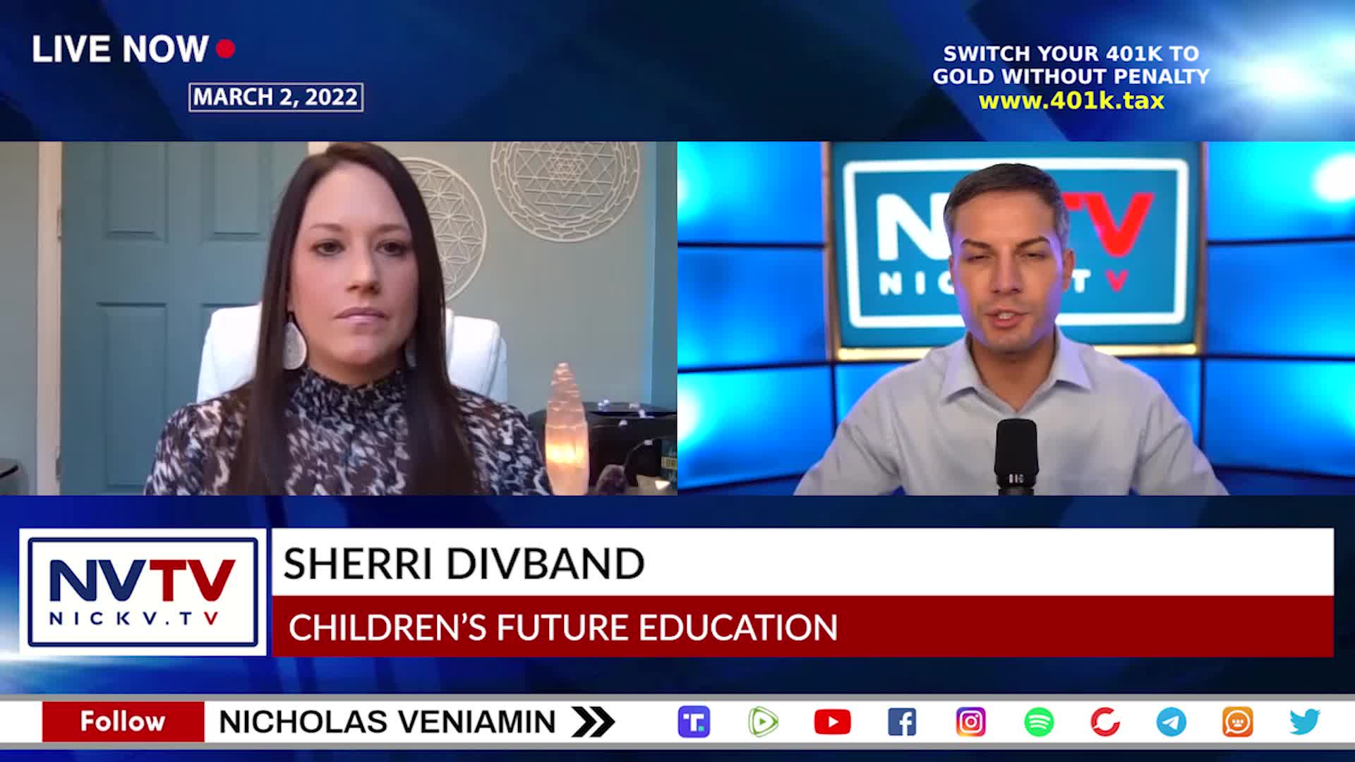 Sherri Divband Discusses Childrens Future Education with Nicholas Veniamin 2-3-2022