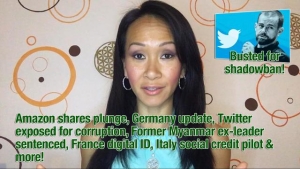 Amazon shares plunge, Germany update, Twitter exposed for corruption, Former Myanmar ex-leader 1-5-2022