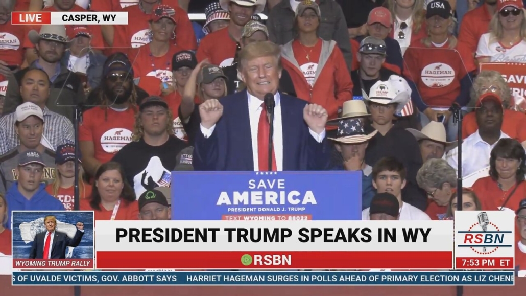 FULL SPEECH: President Donald Trump Speaks at Save America Rally in Casper, WY 28-5-2022