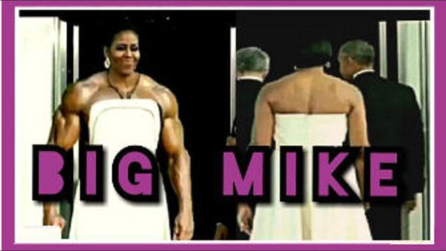 BIG MIKE - MICHAEL OBAMA, HIS HUSBAND BARACK, AND THEIR TWO BORROWED DAUGHTERS 16-7-2022