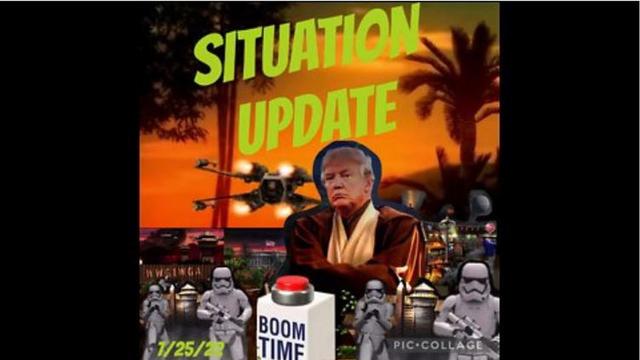 Situation Update: Boom Time! Trump Departs Tampa On Air Force One! Followed By 100 Motorcycles... 26-7-2022