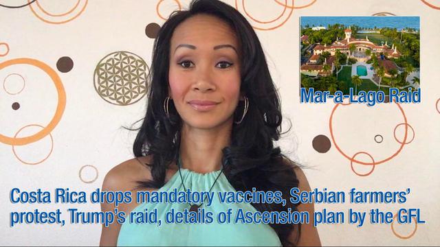 Costa Rica drops mandatory vaccines, Serbian farmers’ protest, Trump’s raid, Ascension plan details 14-8-2022